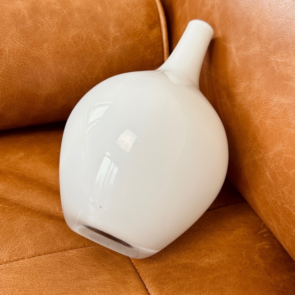 NWOT IKEA Handmade Vase | White Glass | Designed by Johanna Jelinik - Picture 4 of 5